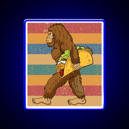 Taco Bigfoot Sasquatch Tacos Lover Taco Led Neon Sign Rgb Color - Shineneon