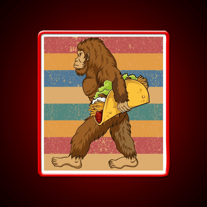 Taco Bigfoot Sasquatch Tacos Lover Taco Led Neon Sign Rgb Color - Shineneon