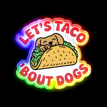 Taco Bout A Laugh Taco Led Neon Sign Mexican Food Sign Rgb Color - LED neon sign close-up detail