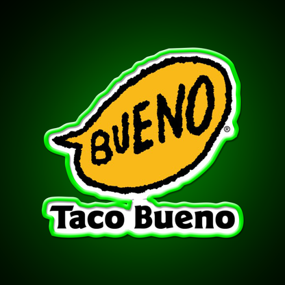 Taco Bueno Mexican Grill Fast Food Led Neon Sign For Burger Place Rgb Color