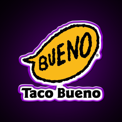 Taco Bueno Mexican Grill Fast Food Led Neon Sign For Burger Place Rgb Color