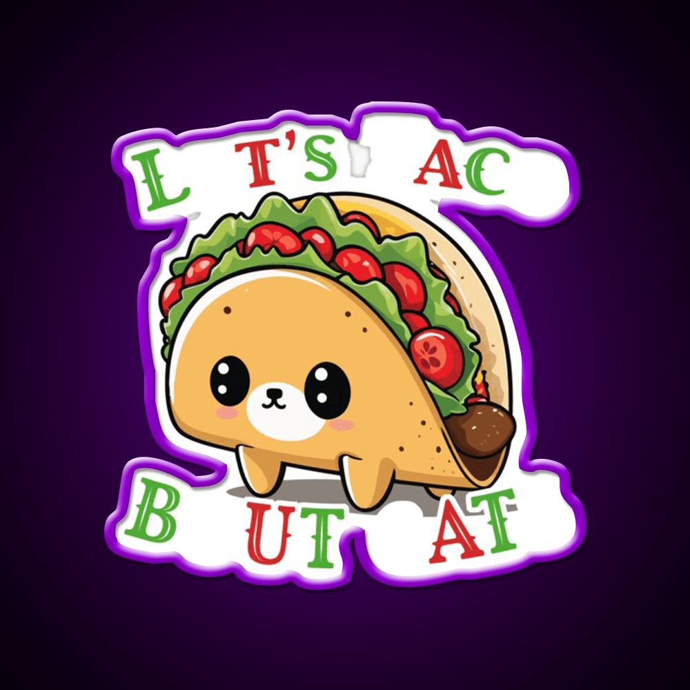 Taco Cat Saying Cinco De Mayo Fiesta Taco Led Neon Sign Rgb Color - Shineneon