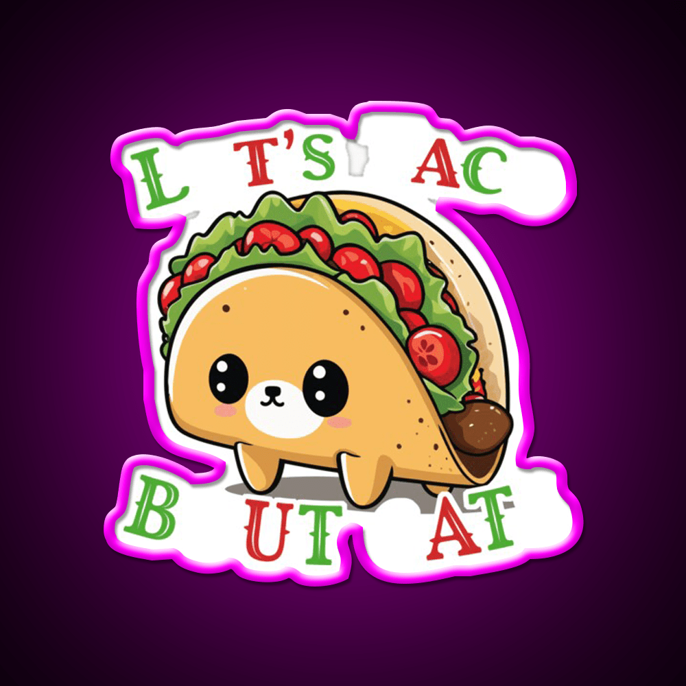 Taco Cat Saying Cinco De Mayo Fiesta Taco Led Neon Sign Rgb Color - Shineneon