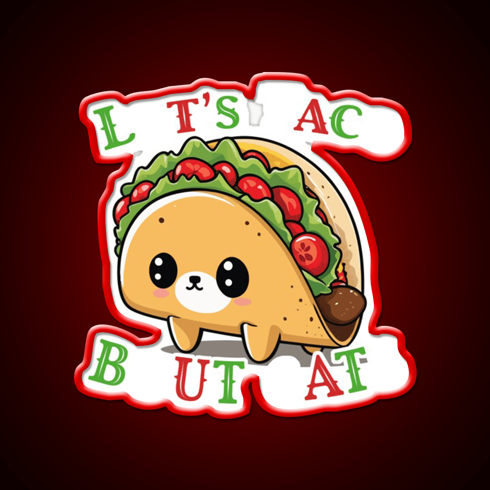 Taco Cat Saying Cinco De Mayo Fiesta Taco Led Neon Sign Rgb Color - Shineneon