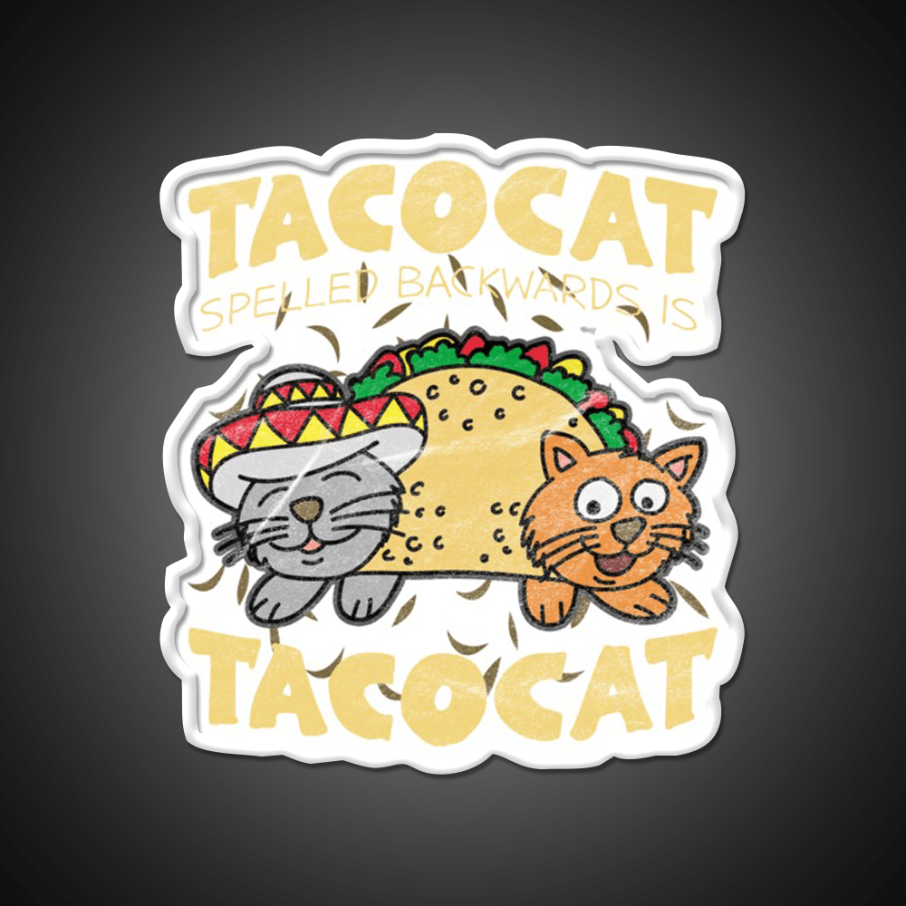 Taco Cat Sombrero Fast Food Led Neon Sign For Burger Place Rgb Color - Shineneon