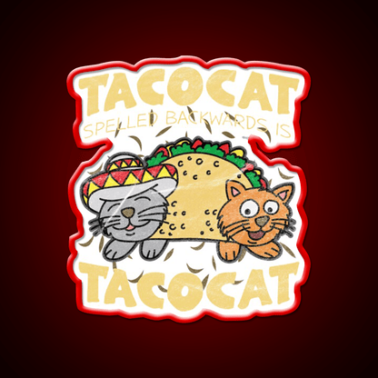 Taco Cat Sombrero Fast Food Led Neon Sign For Burger Place Rgb Color - Shineneon