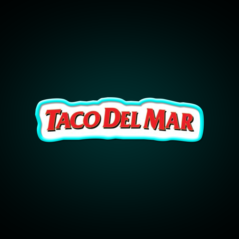 Taco Del Mar Mexican Resto Fast Food Led Neon Sign For Burger Place Rgb Color