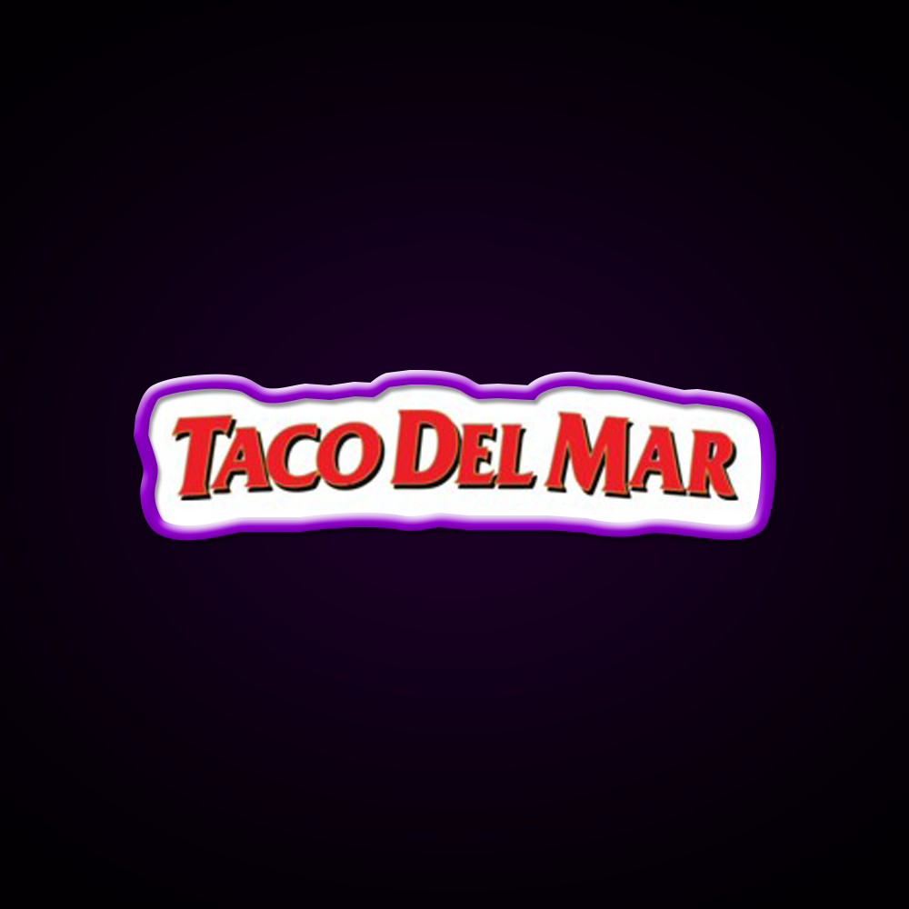Taco Del Mar Mexican Resto Fast Food Led Neon Sign For Burger Place Rgb Color