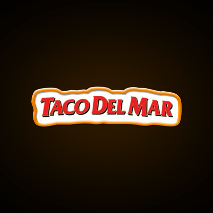 Taco Del Mar Mexican Resto Fast Food Led Neon Sign For Burger Place Rgb Color - Shineneon