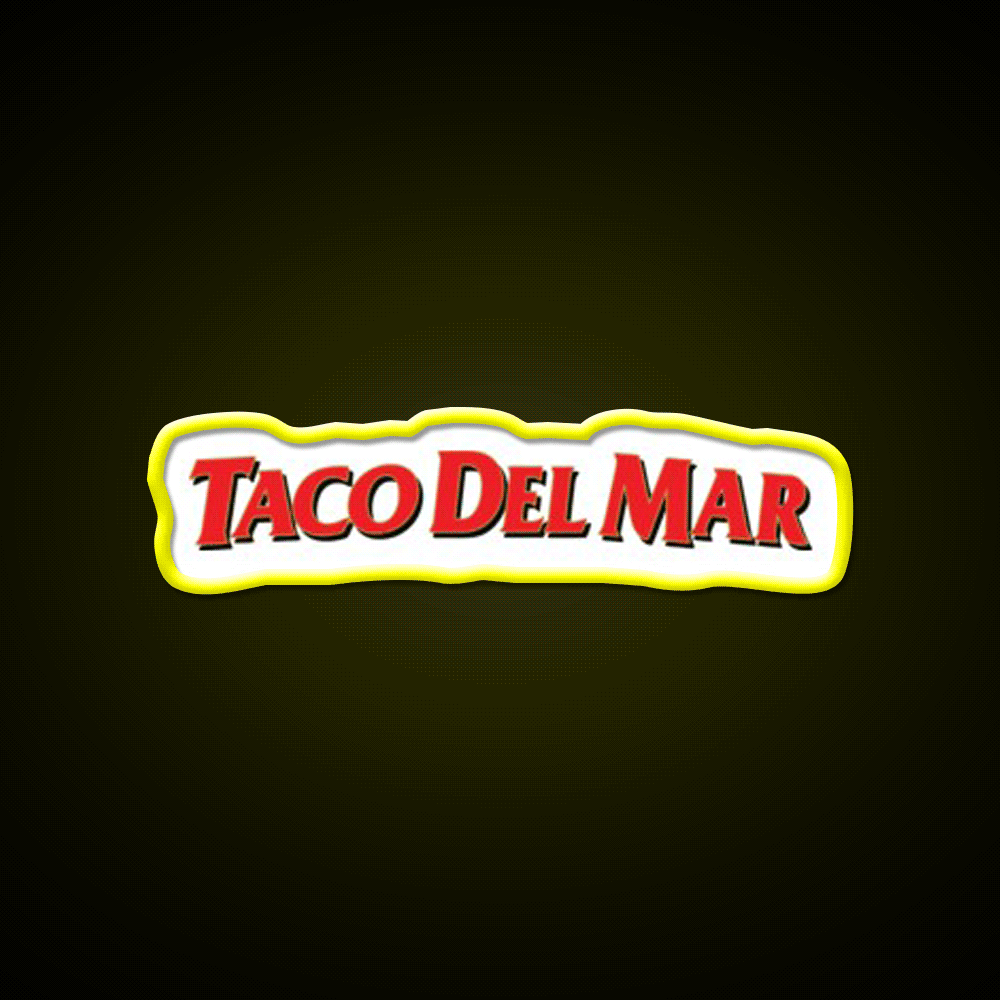Taco Del Mar Mexican Resto Fast Food Led Neon Sign For Burger Place Rgb Color