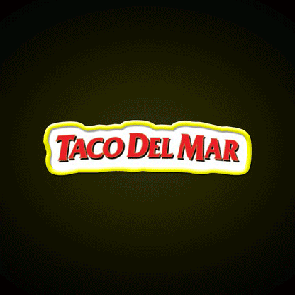 Taco Del Mar Mexican Resto Fast Food Led Neon Sign For Burger Place Rgb Color
