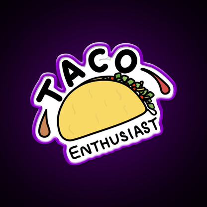 Taco Enthusiast Tasty Hard Shell Taco Art Taco Led Neon Sign Rgb Color - Shineneon