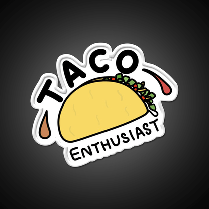 Taco Enthusiast Tasty Hard Shell Taco Art Taco Led Neon Sign Rgb Color - Shineneon