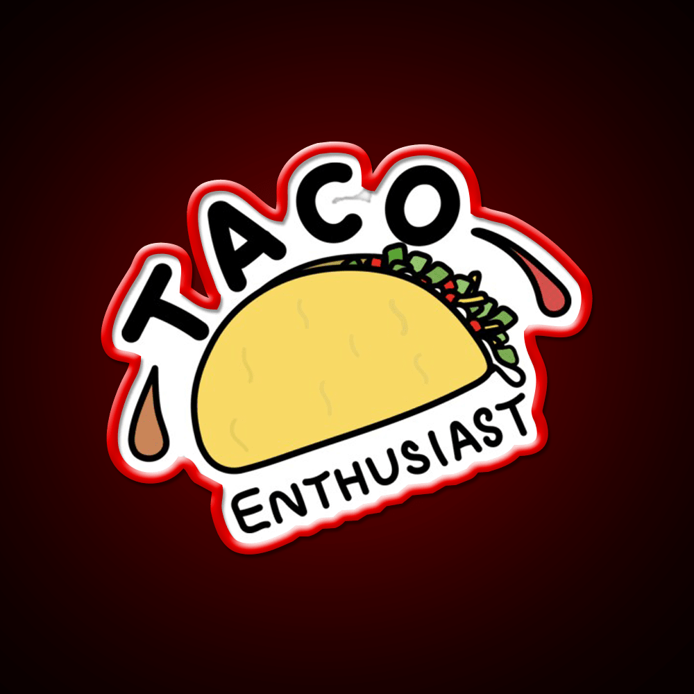 Taco Enthusiast Tasty Hard Shell Taco Art Taco Led Neon Sign Rgb Color - Shineneon