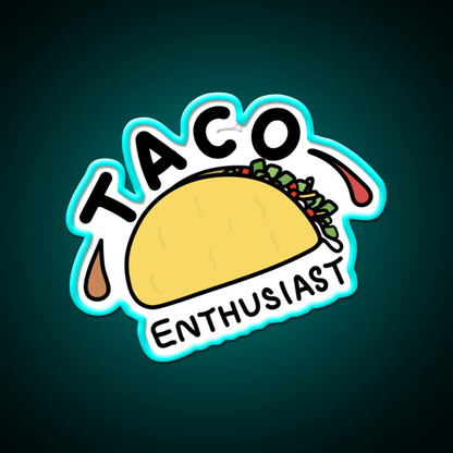 Taco Enthusiast Tasty Hard Shell Taco Art Taco Led Neon Sign Rgb Color - Shineneon