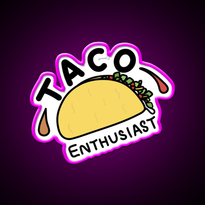 Taco Enthusiast Tasty Hard Shell Taco Art Taco Led Neon Sign Rgb Color - Shineneon