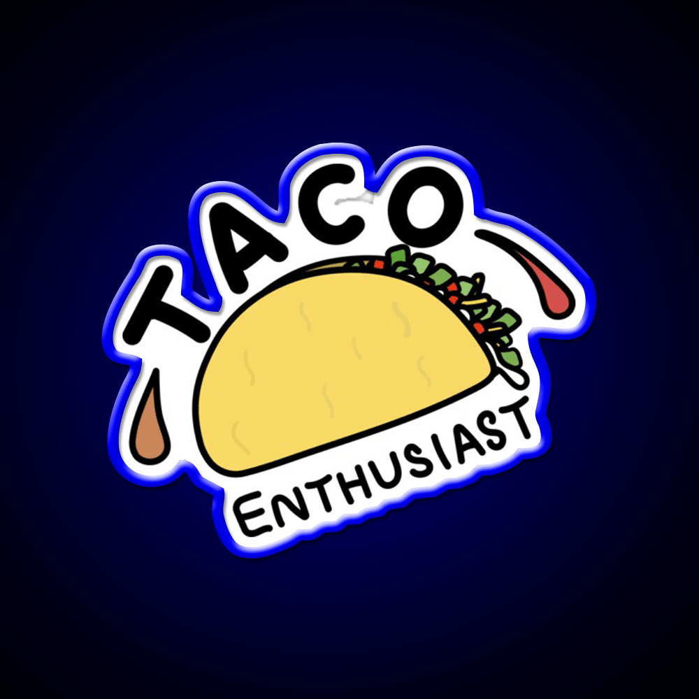 Taco Enthusiast Tasty Hard Shell Taco Art Taco Led Neon Sign Rgb Color - Shineneon