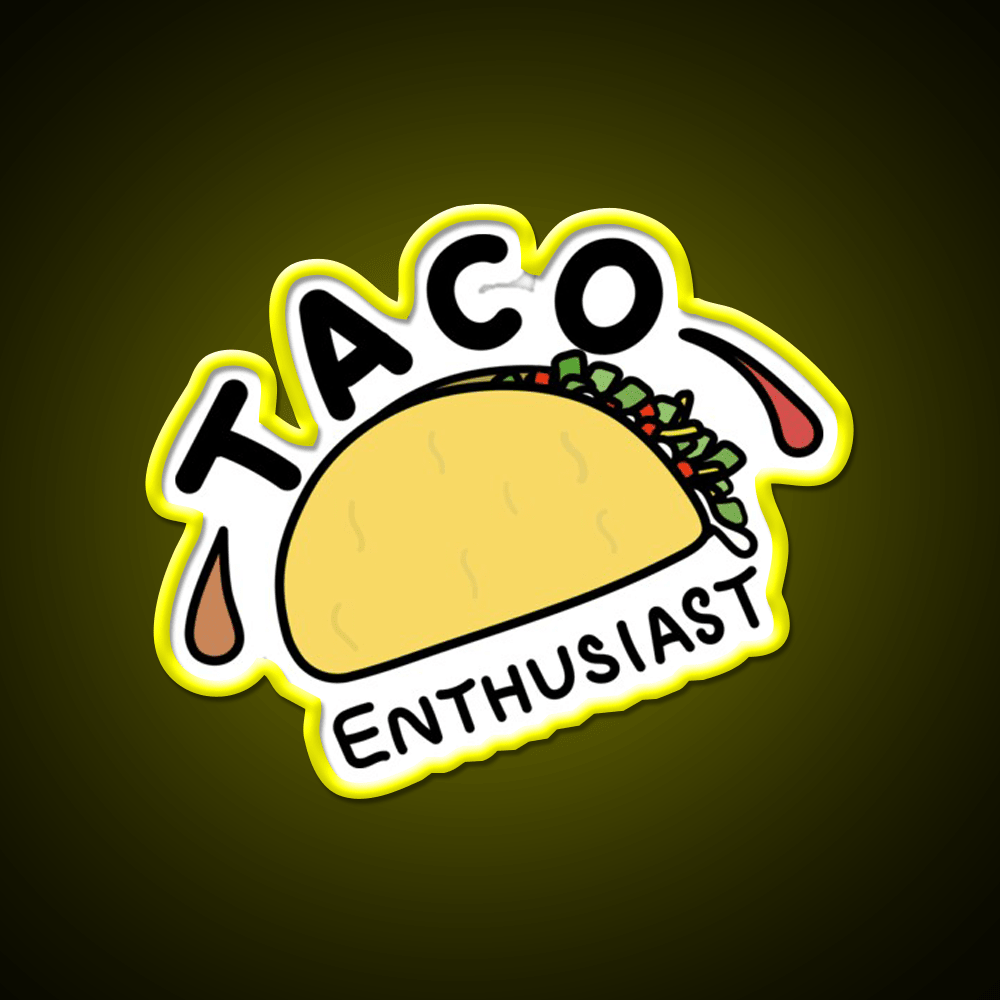Taco Enthusiast Tasty Hard Shell Taco Art Taco Led Neon Sign Rgb Color - Shineneon
