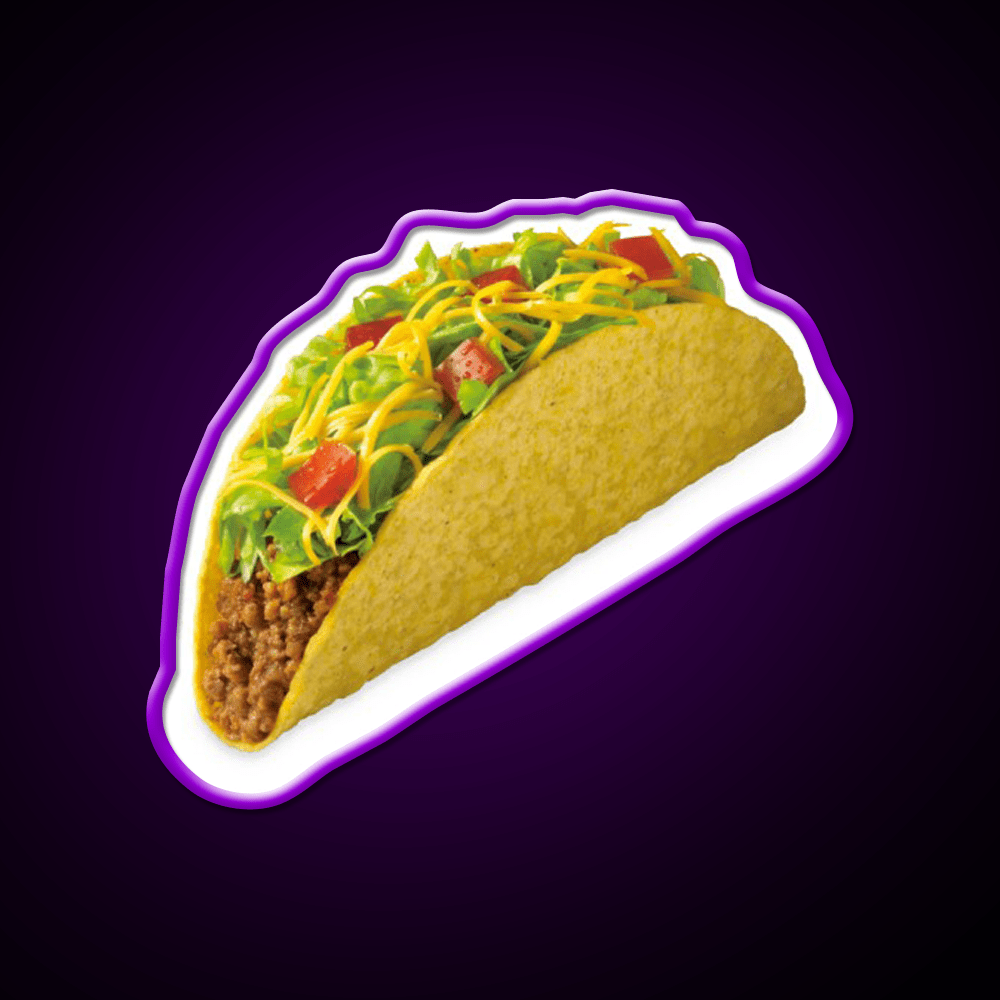Taco Fast Food Led Neon Sign For Burger Place Rgb Color - Shineneon