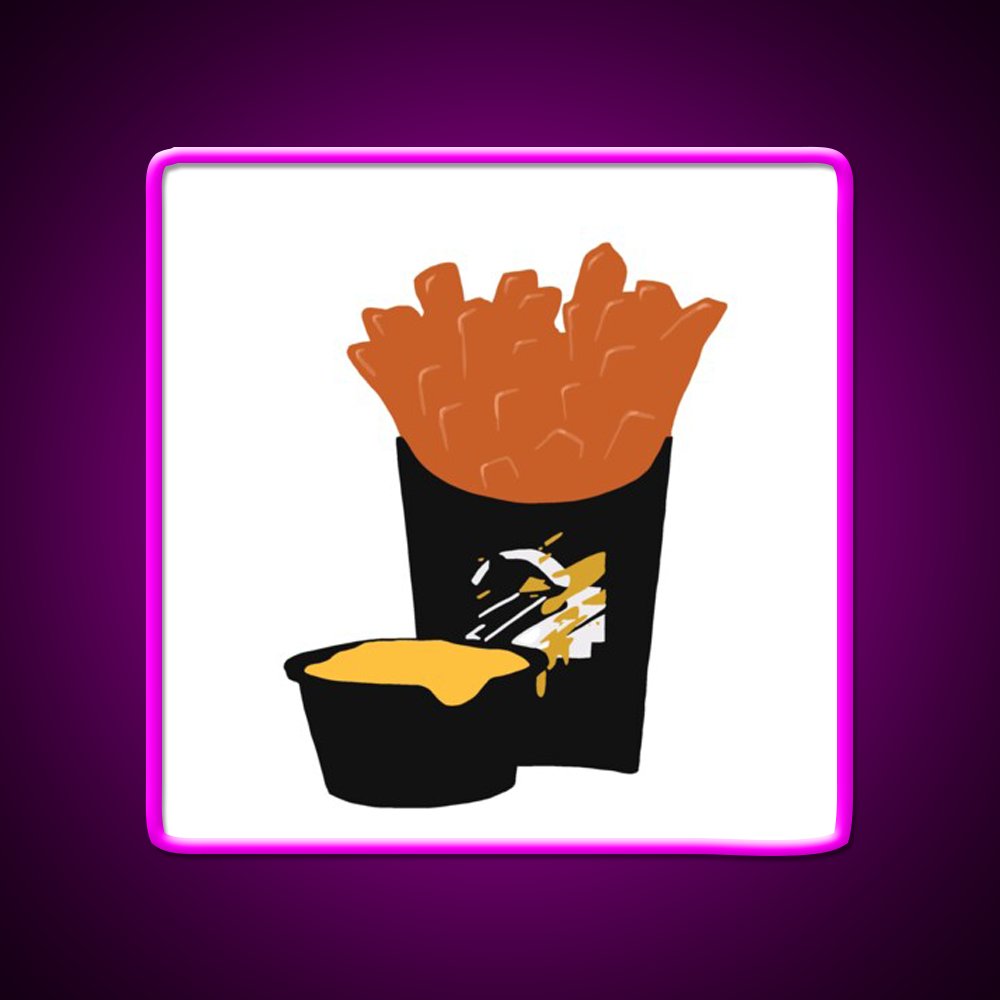 Taco Fries Fast Food Led Neon Sign For Burger Place Rgb Color