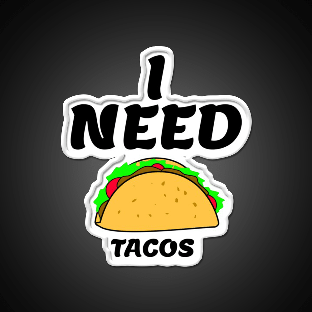 Taco Fun Teat Fast Food Eating Gift Taco Led Neon Sign Rgb Color - Shineneon
