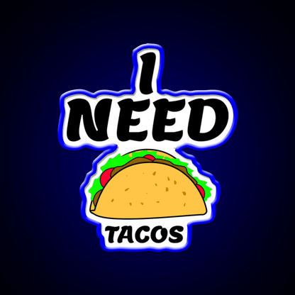 Taco Fun Teat Fast Food Eating Gift Taco Led Neon Sign Rgb Color - Shineneon