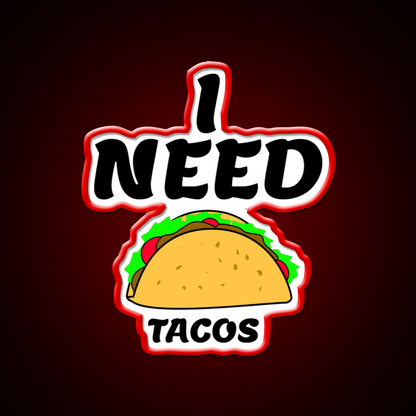 Taco Fun Teat Fast Food Eating Gift Taco Led Neon Sign Rgb Color - Shineneon