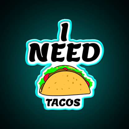 Taco Fun Teat Fast Food Eating Gift Taco Led Neon Sign Rgb Color - Shineneon