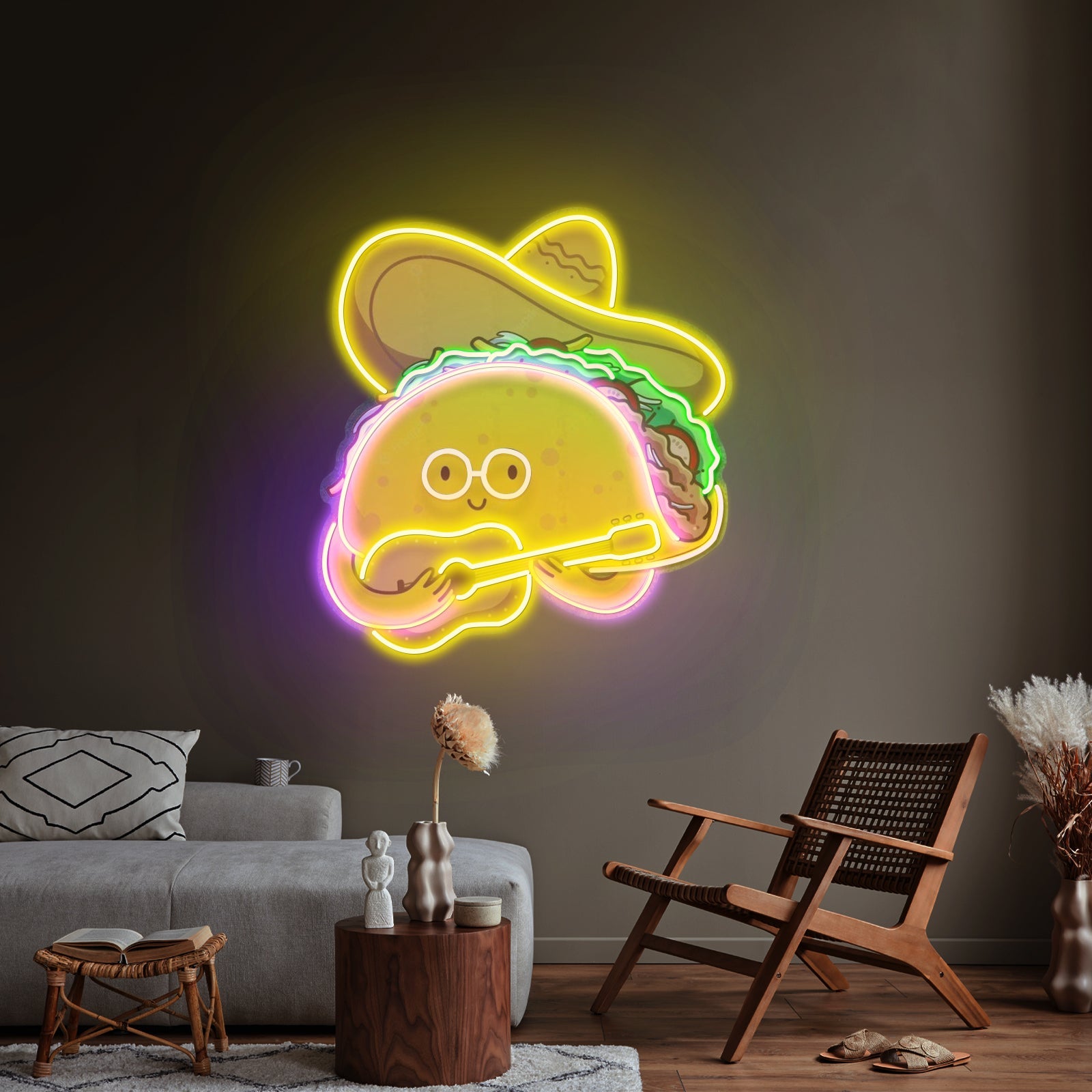 Taco Gentlemen Neon Acrylic Artwork - Shineneon