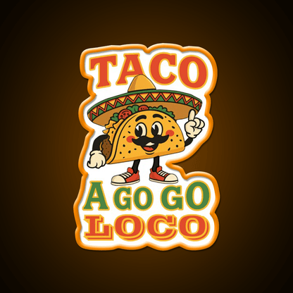 Taco Go Go Loco Taco Led Neon Sign Mexican Food Sign Rgb Color - Shineneon