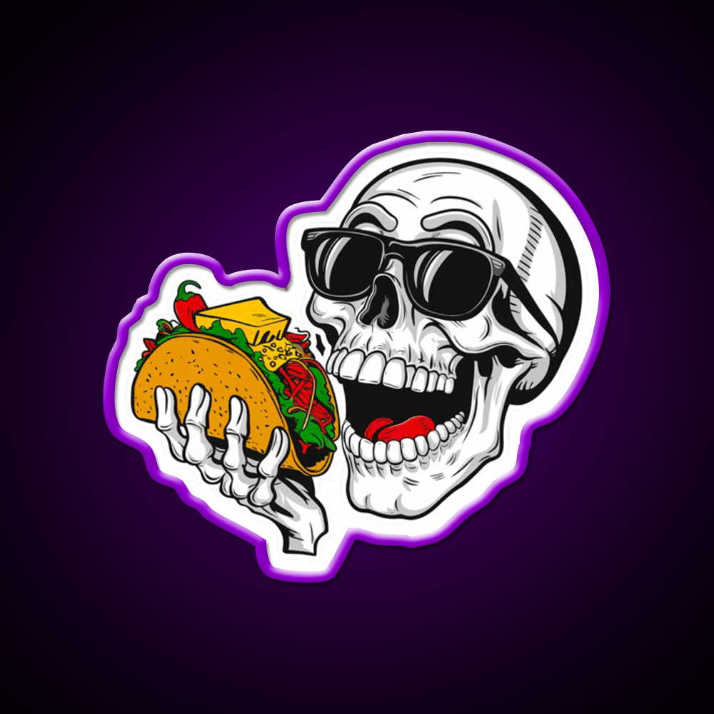 Taco Halloween Funny Taco Led Neon Sign Mexican Food Sign Rgb Color - Shineneon