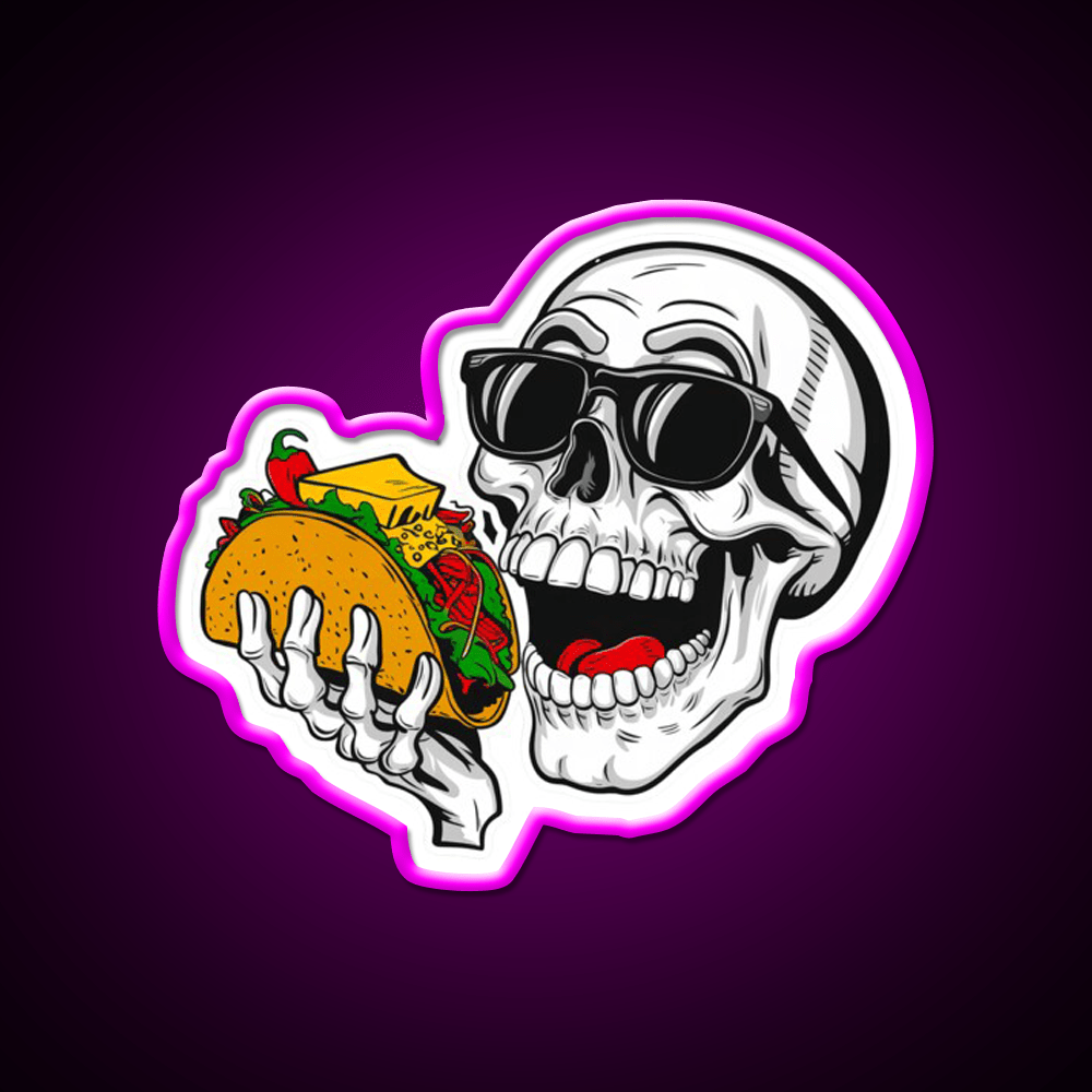 Taco Halloween Funny Taco Led Neon Sign Mexican Food Sign Rgb Color - Shineneon
