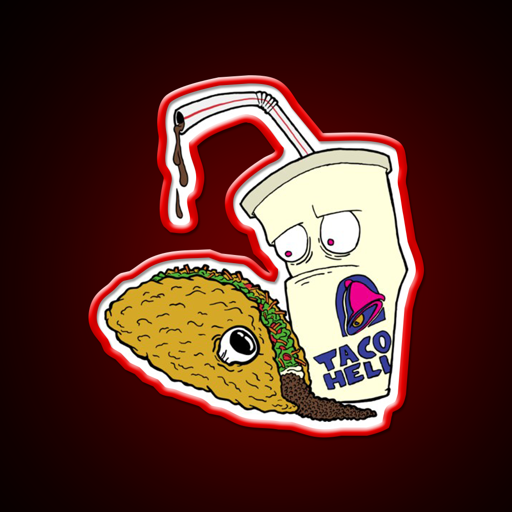 Taco Hell Fast Food Led Neon Sign For Burger Place Rgb Color