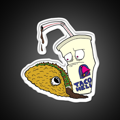 Taco Hell Fast Food Led Neon Sign For Burger Place Rgb Color