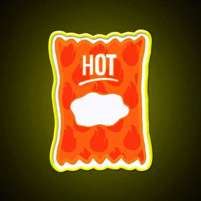 Taco Hot Sauce Snack Food Led Neon Sign Rgb Color - Custom LED neon sign front view