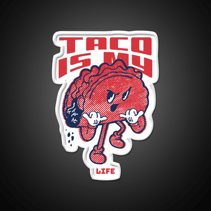 Taco Is My Life Taco Led Neon Sign Mexican Food Sign Wall Light Rgb Color - Shineneon