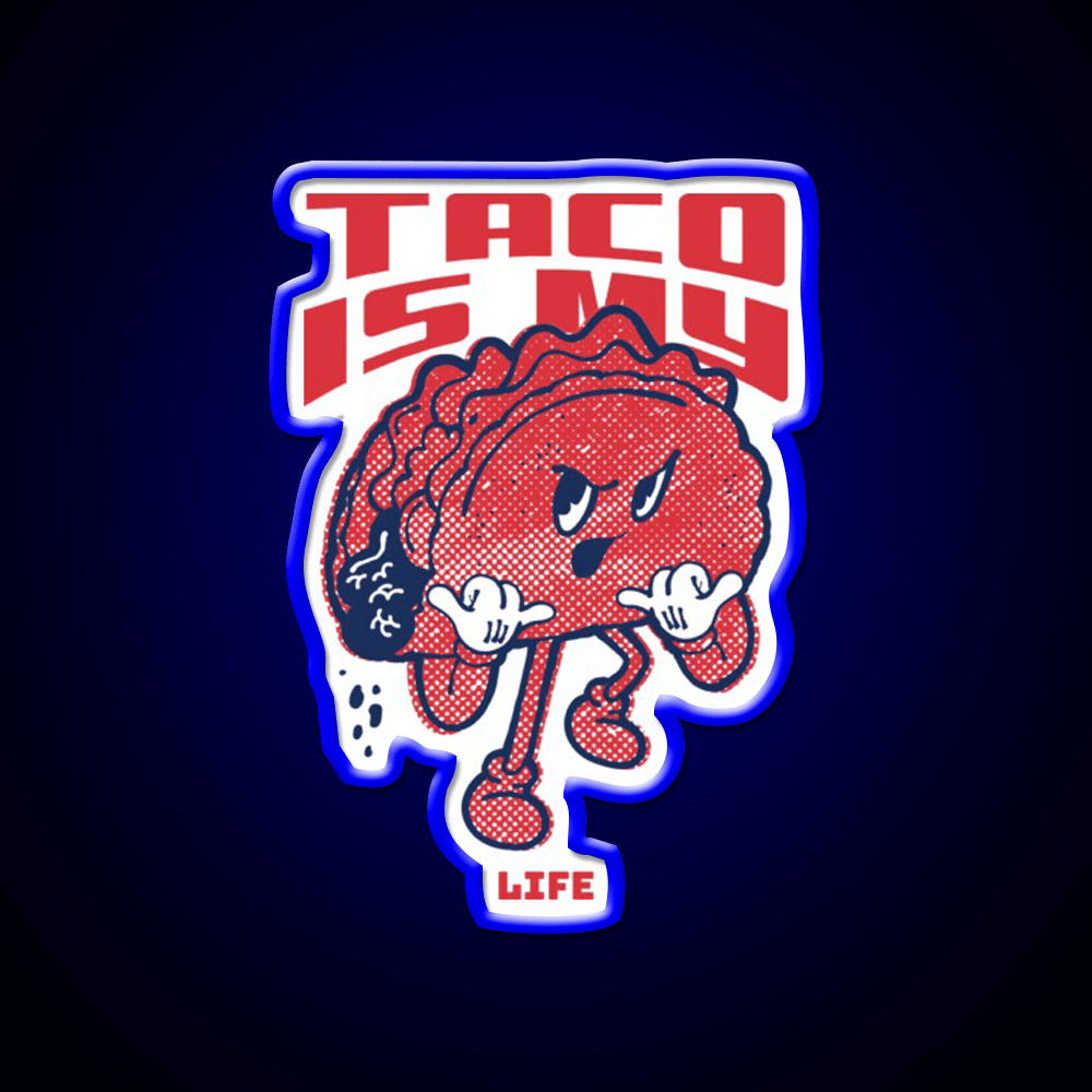Taco Is My Life Taco Led Neon Sign Mexican Food Sign Wall Light Rgb Color - Shineneon