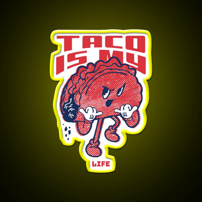 Taco Is My Life Taco Led Neon Sign Mexican Food Sign Wall Light Rgb Color - Shineneon