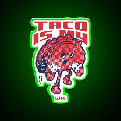 Taco Is My Life Taco Led Neon Sign Mexican Food Sign Wall Light Rgb Color - Shineneon