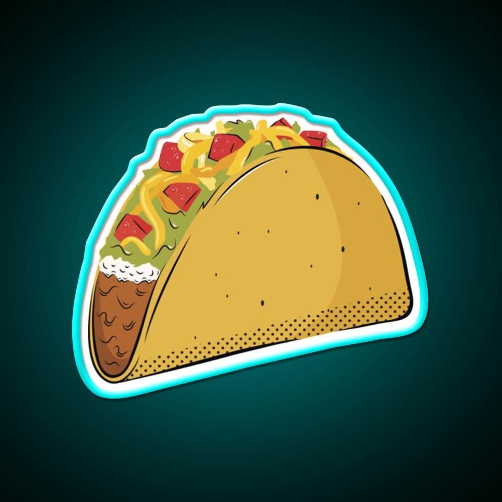 Taco Led Neon Sign Mexican Food Sign Aesthetic Neon Taco Light Rgb Color - Shineneon