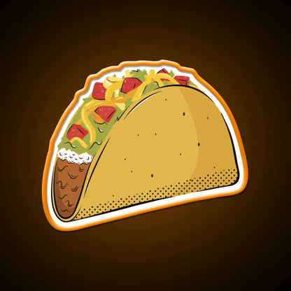 Taco Led Neon Sign Mexican Food Sign Aesthetic Neon Taco Light Rgb Color - Shineneon