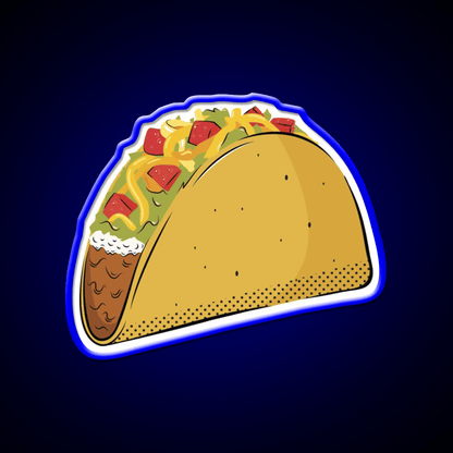 Taco Led Neon Sign Mexican Food Sign Aesthetic Neon Taco Light Rgb Color - Shineneon
