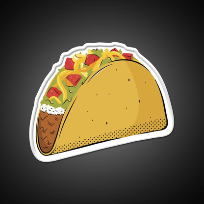 Taco Led Neon Sign Mexican Food Sign Aesthetic Neon Taco Light Rgb Color - Shineneon