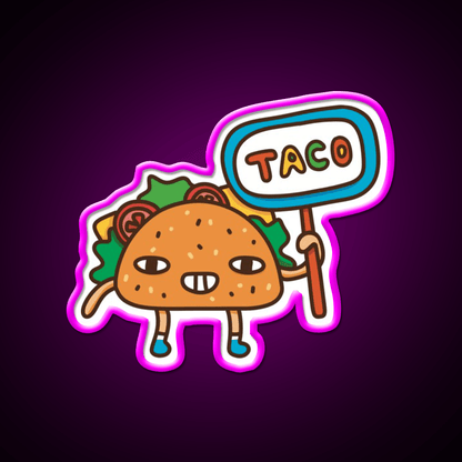 Taco Led Neon Sign Mexican Food Sign Fun Mexican Food Neon Sign Rgb Color - Shineneon