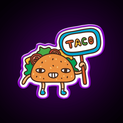 Taco Led Neon Sign Mexican Food Sign Fun Mexican Food Neon Sign Rgb Color - Shineneon