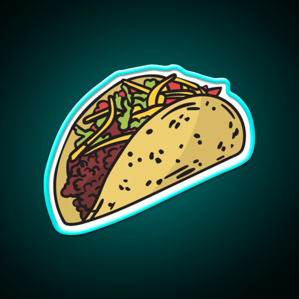 Taco Led Neon Sign Mexican Food Sign Kitchen Light Sign Rgb Color - Shineneon