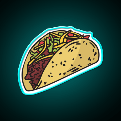 Taco Led Neon Sign Mexican Food Sign Kitchen Light Sign Rgb Color - Shineneon