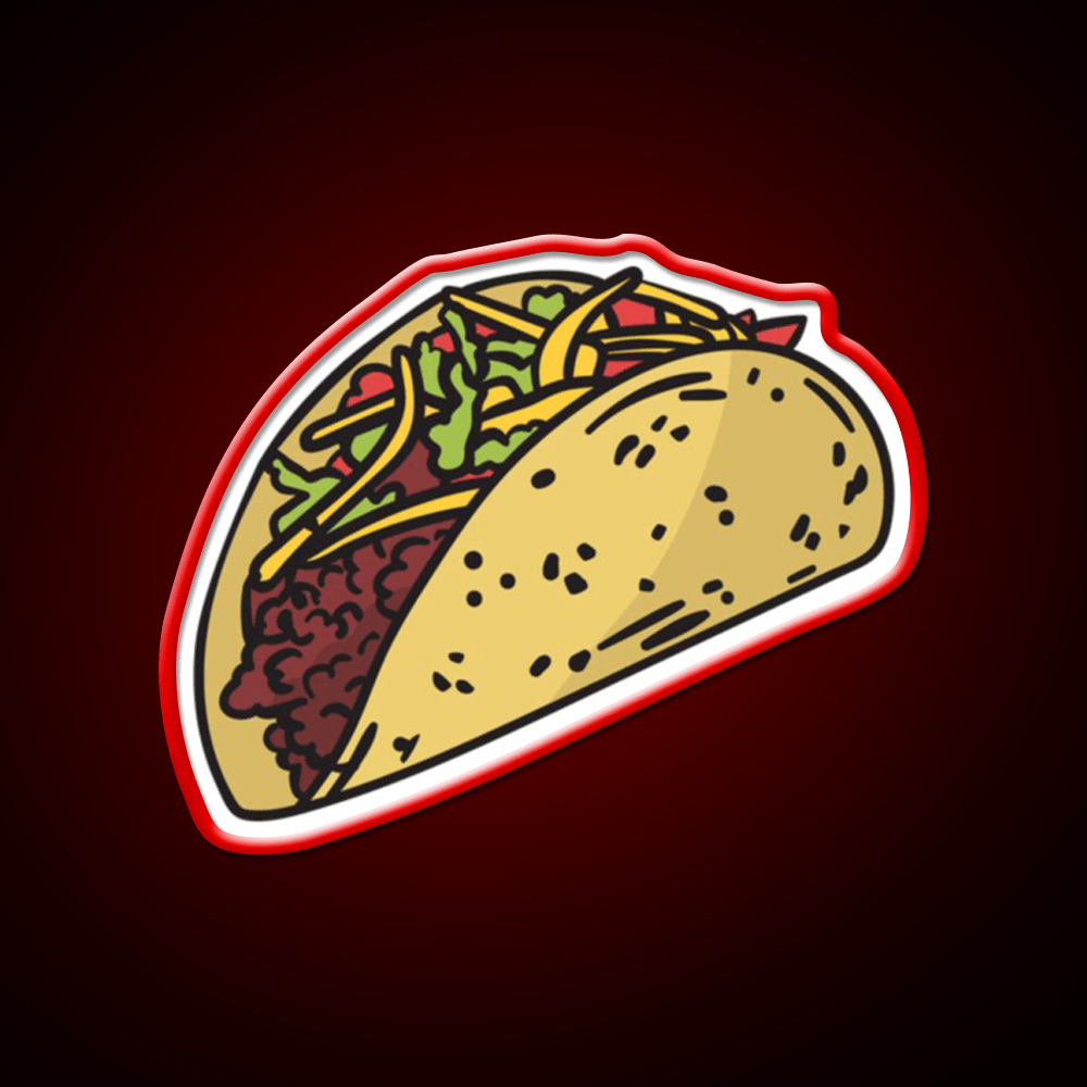 Taco Led Neon Sign Mexican Food Sign Kitchen Light Sign Rgb Color - Shineneon