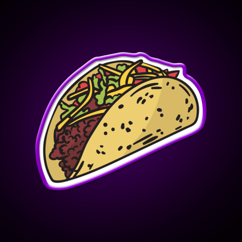 Taco Led Neon Sign Mexican Food Sign Kitchen Light Sign Rgb Color - Shineneon