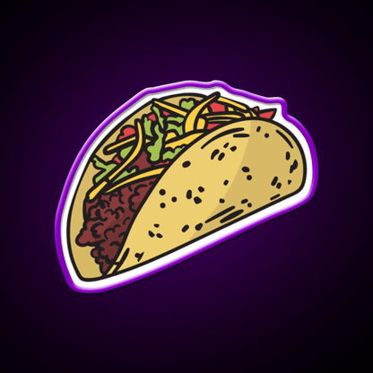Taco Led Neon Sign Mexican Food Sign Kitchen Light Sign Rgb Color - Shineneon